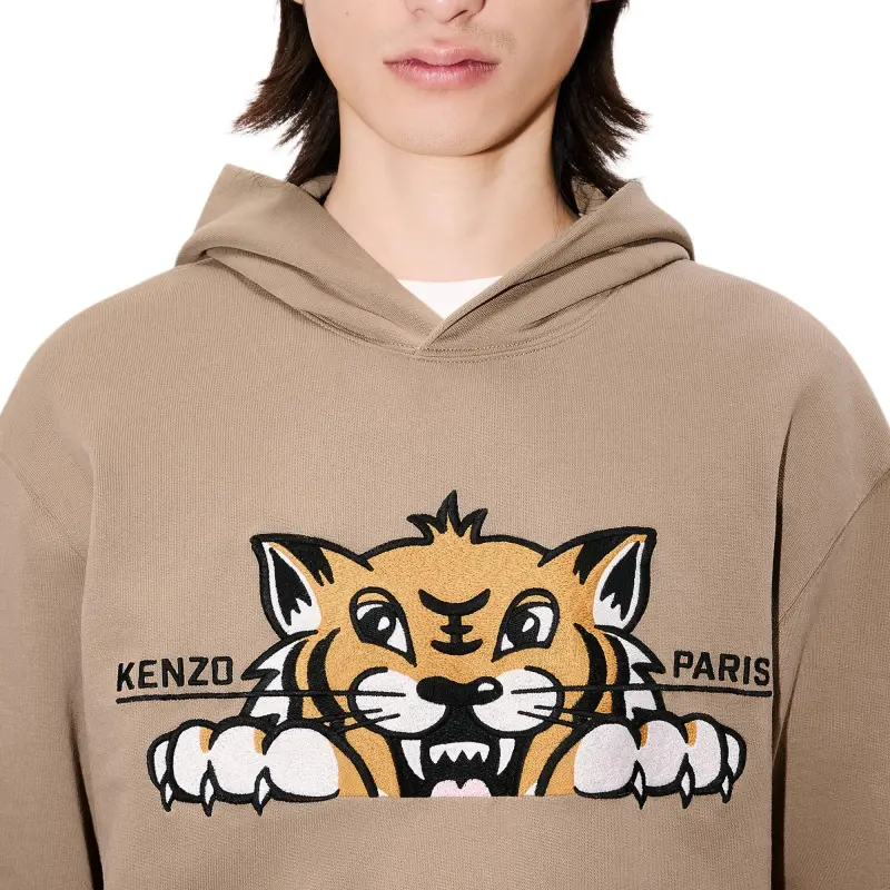 KENZO Happy Tiger Long Sleeved Hoodie-5