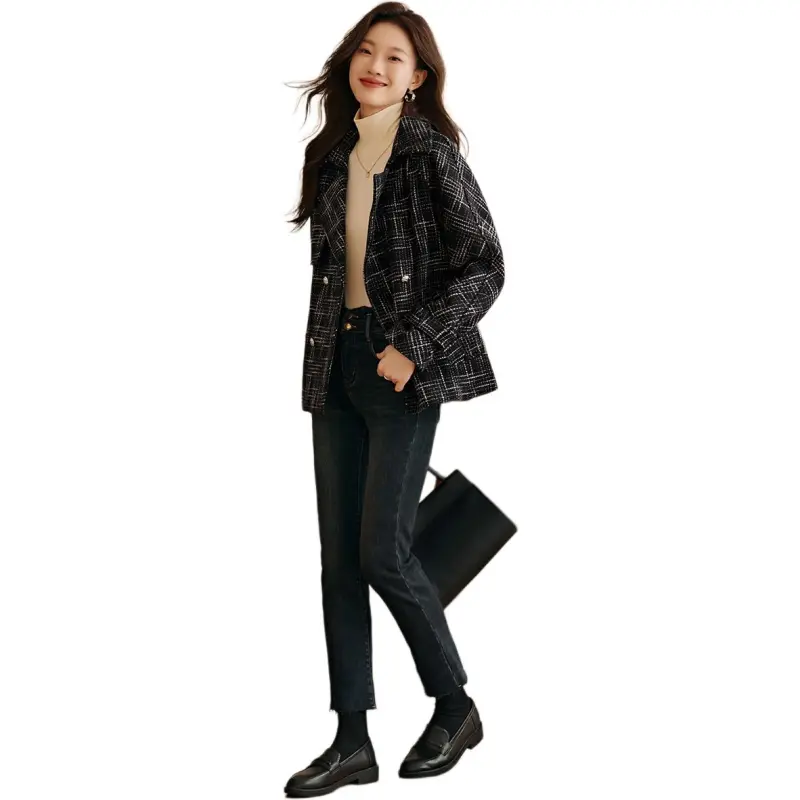 Mo Han Yi Mei Coats Women's Black-6