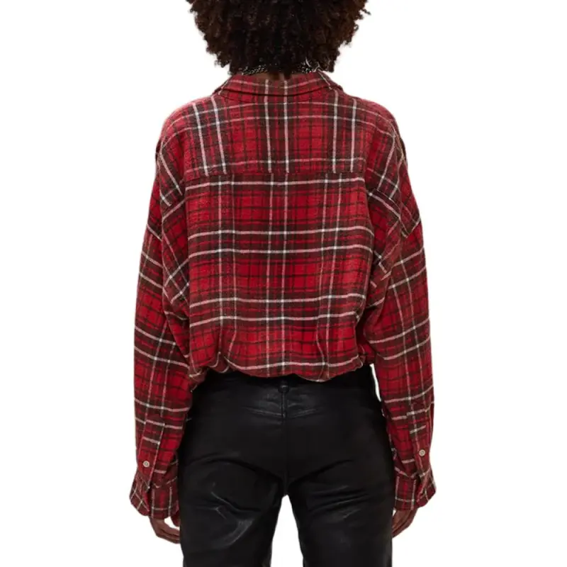 R13 Oversized Plaid Button Up Top-3