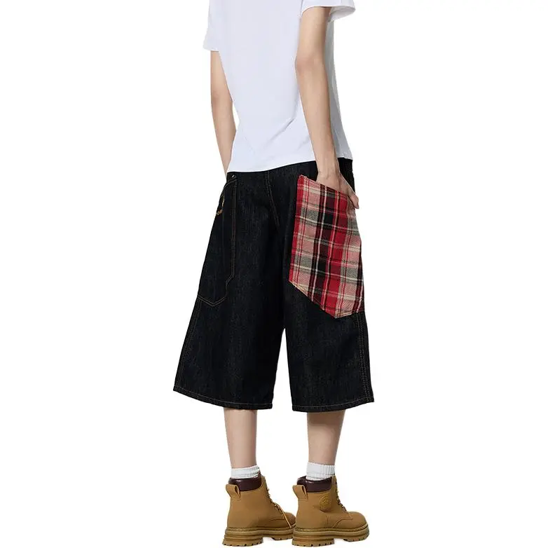 DARK HORSE Denim Shorts Unisex Ink Black-1