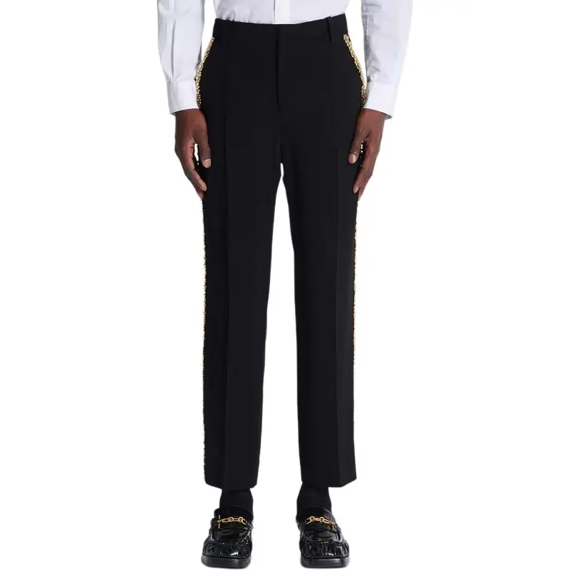 BALMAIN Embroidered Straight leg Trousers-1