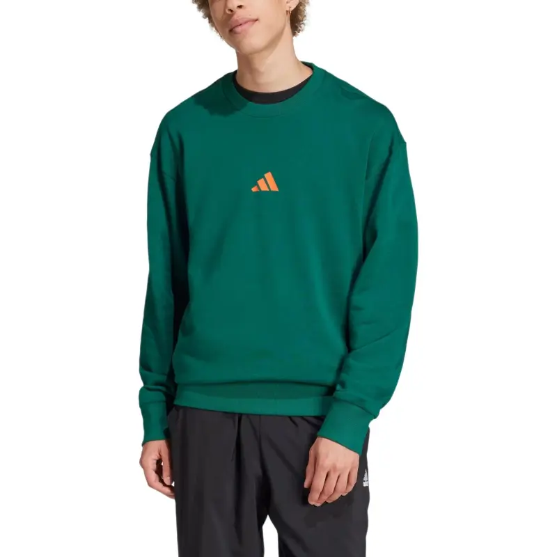 Adidas Sky French Terry Sweatshirt Unisex Dark Green-2