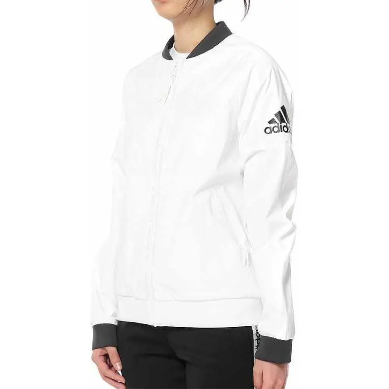 Adidas Baseball Jacket Women's White-2