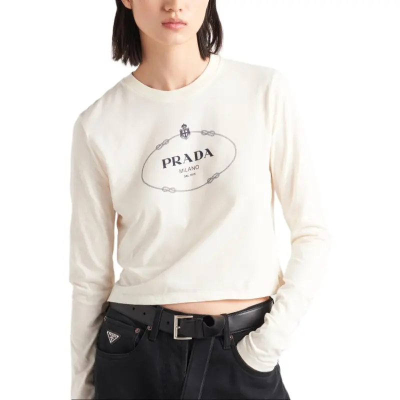 PRADA Printed Jersey T shirt-3