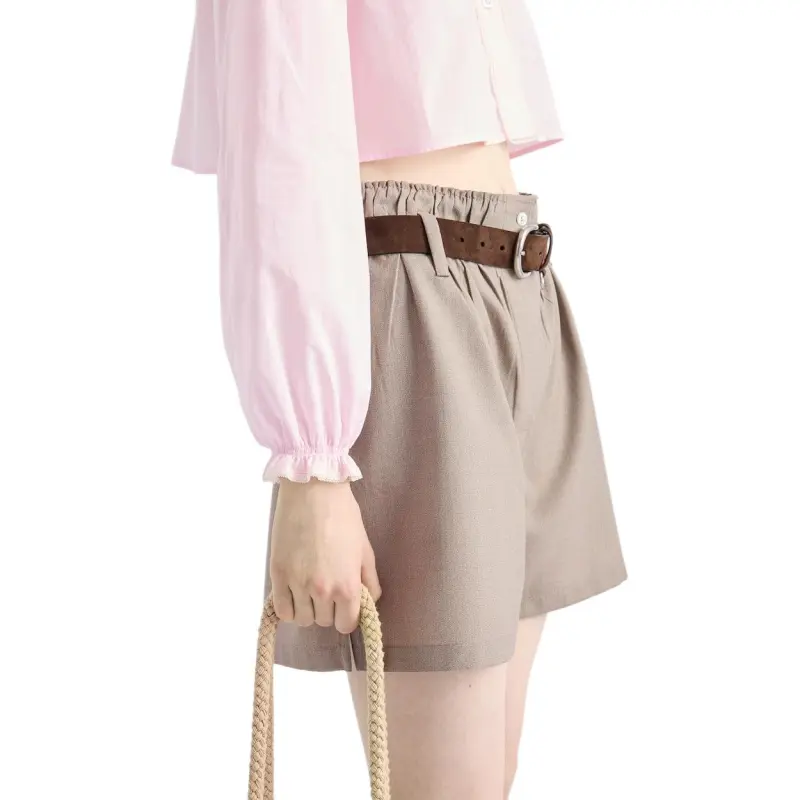 PRADA Mouliné Wool Shorts-4