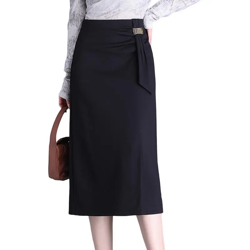 La Chapelle Casual Long Skirt Women's Black-2