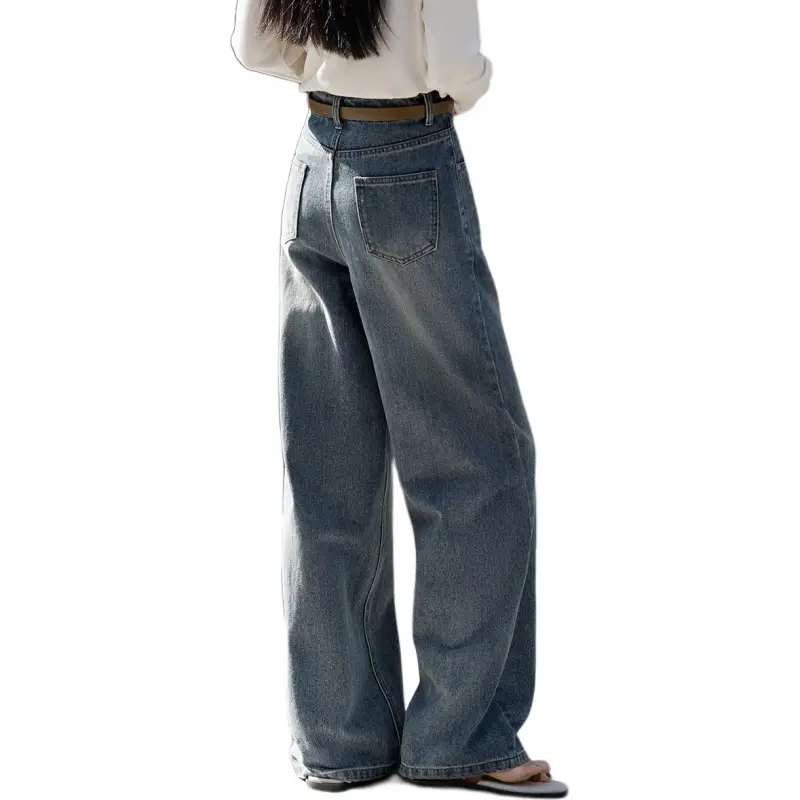 Mo Han Yi Mei Jeans Women's Blue-3
