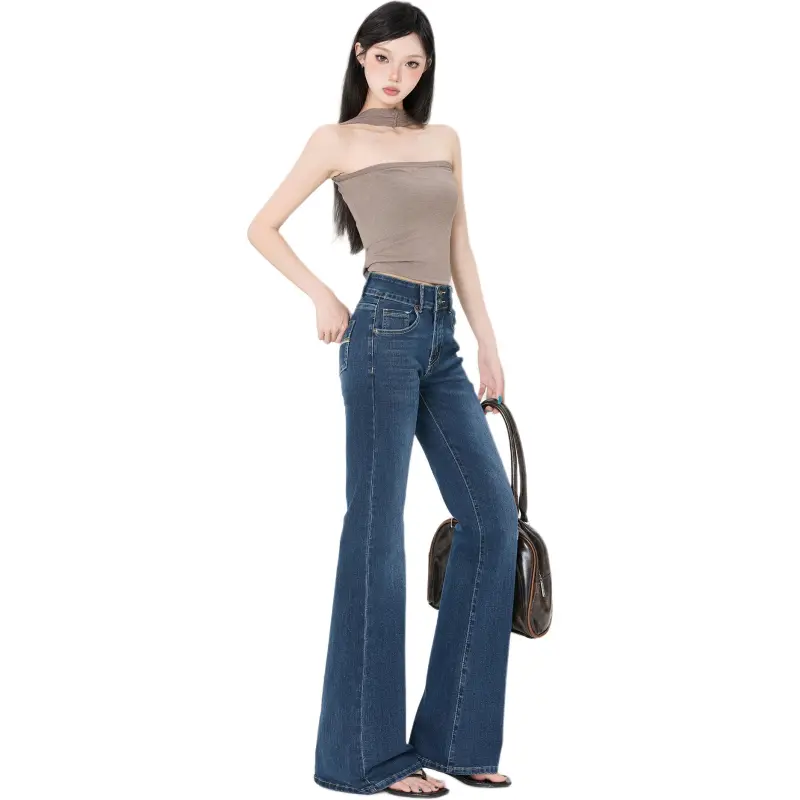 Kazakhstan Jeans Women's Blue Gray-3
