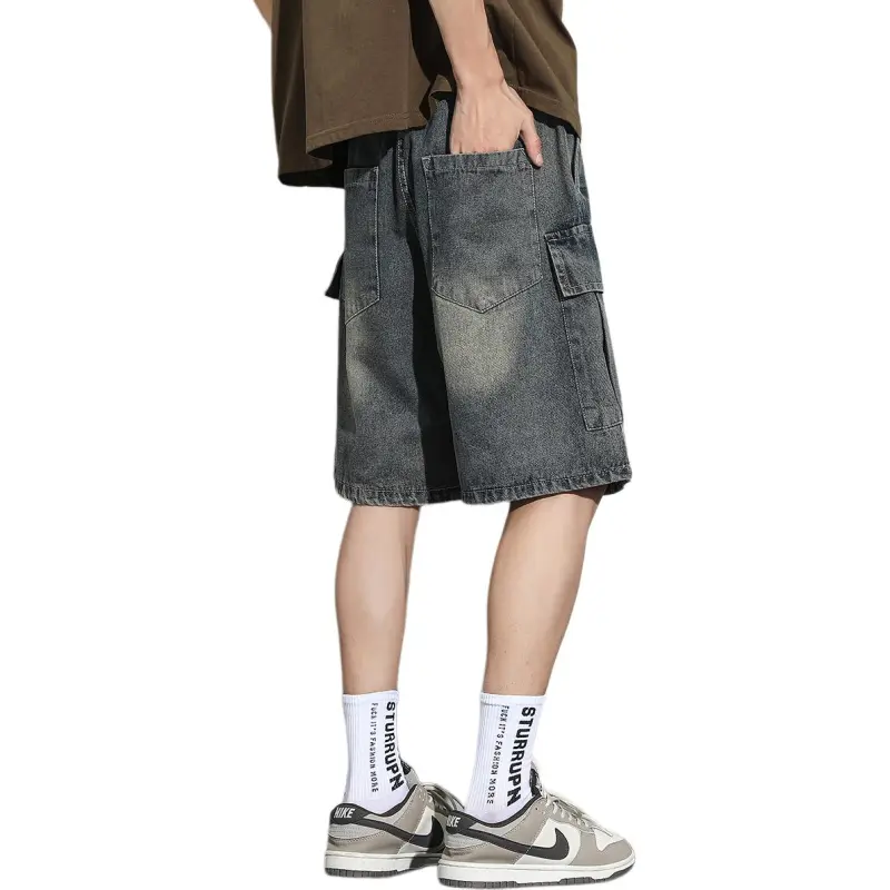 Fakeyoung Denim Shorts Unisex-5