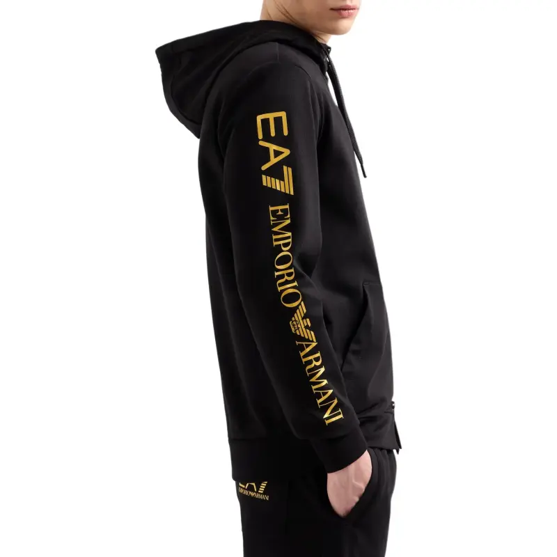 EMPORIO ARMANI Logo print Zip up Hoodie-4
