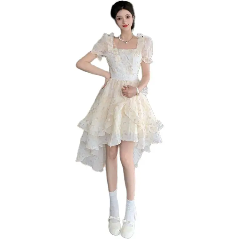 KAISER Short Sleeved Dress Women's White-3