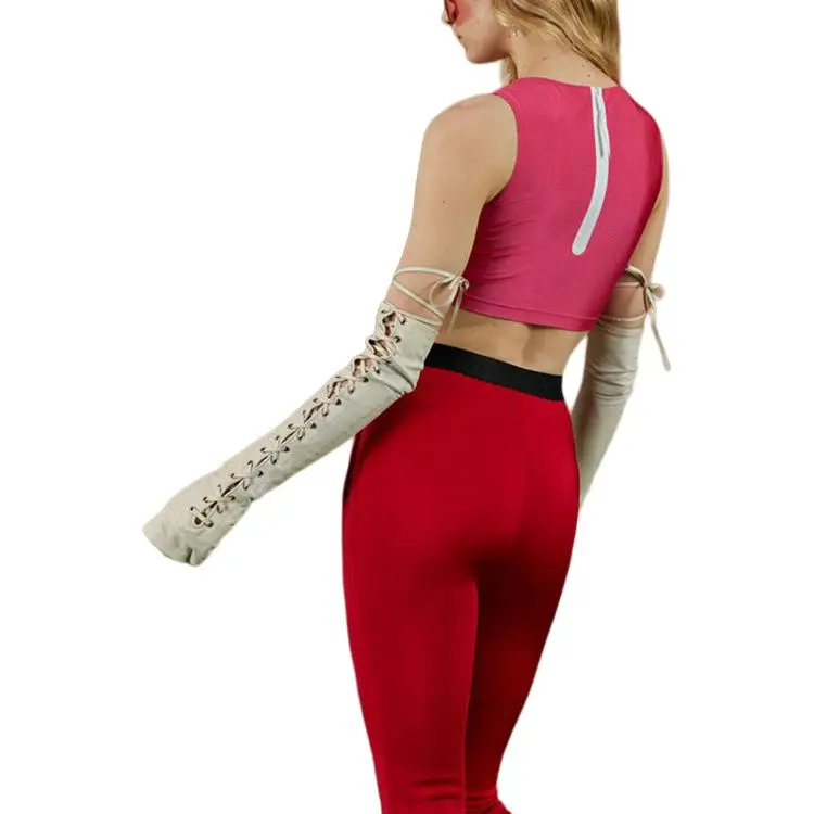 GUCCI Interlocking G Jersey Crop Top Pink-2