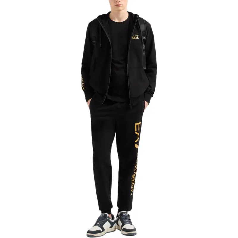 EMPORIO ARMANI Logo print Zip up Hoodie-1