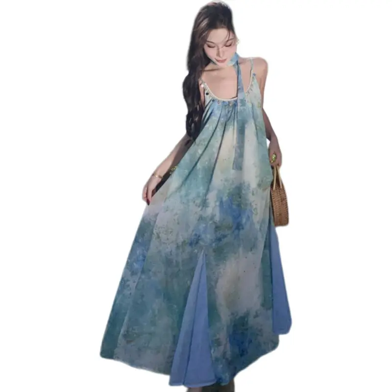 Mu Xiao Xin Slip Dresses Women's Image Color-2
