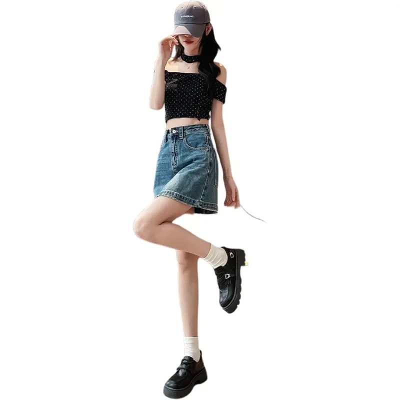 Mu Xiao Xin Denim Short Skirts Women's-1