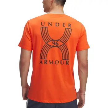 Under Armour SS25 T Shirt Men's Orange/Downpour Gray