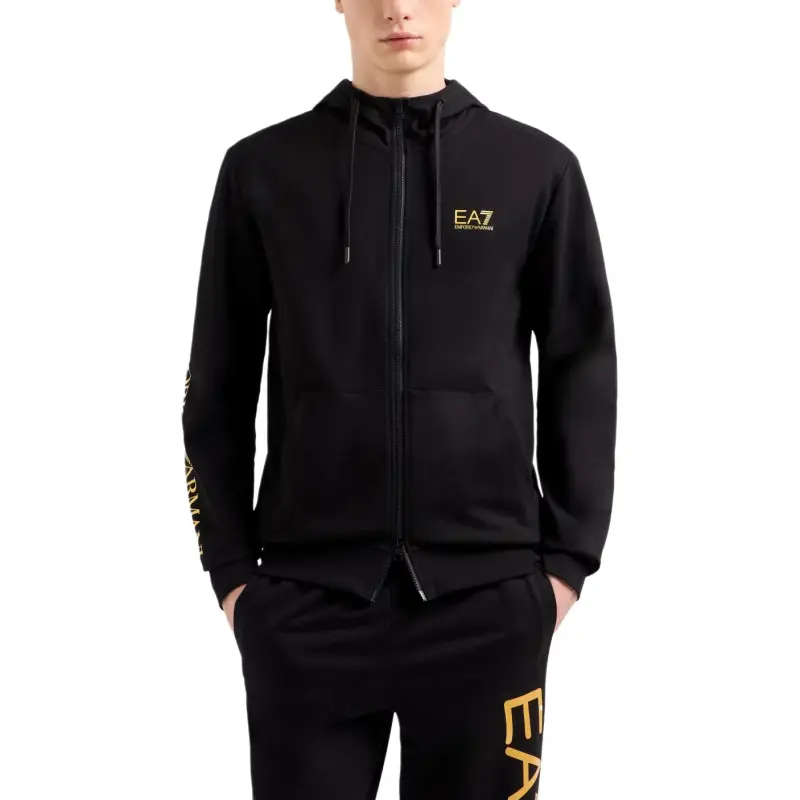 EMPORIO ARMANI Logo print Zip up Hoodie-2