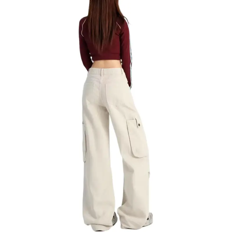 DanerWang FW24 Jeans Women's Apricot-1