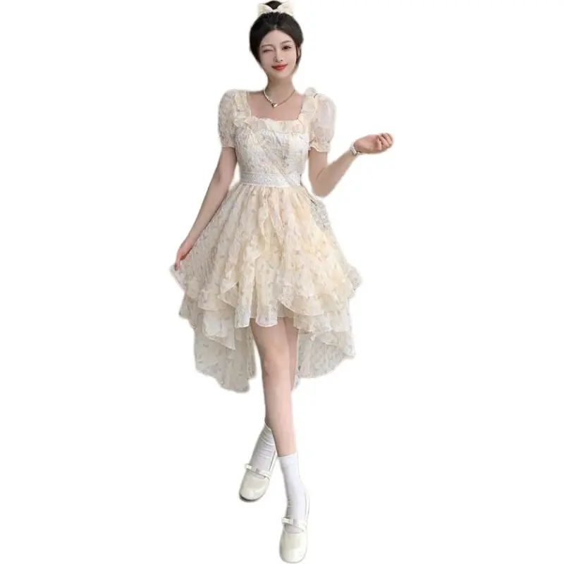 KAISER Short Sleeved Dress Women's White-4