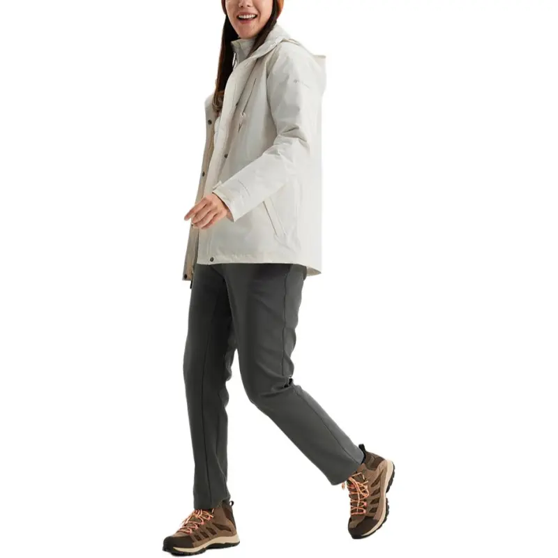 Columbia Hiking Water-Resistant Warm Heat-Reflective Windbreaker Jacket Women's White-2