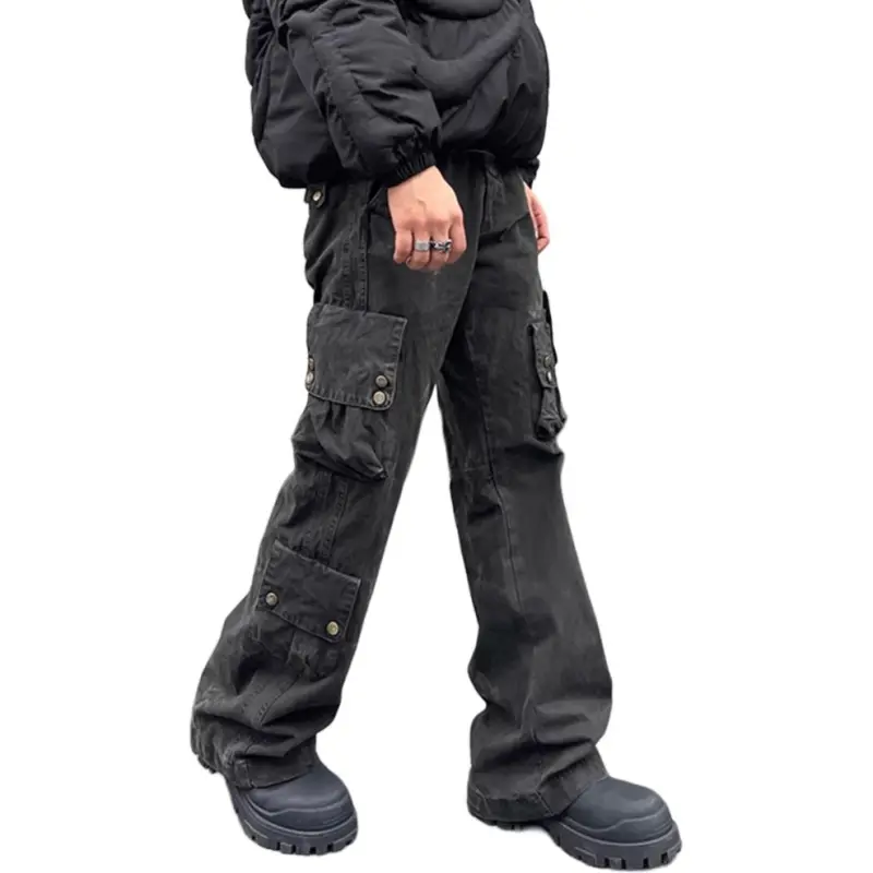 CORNILOT Cargo Pants Unisex Black-2