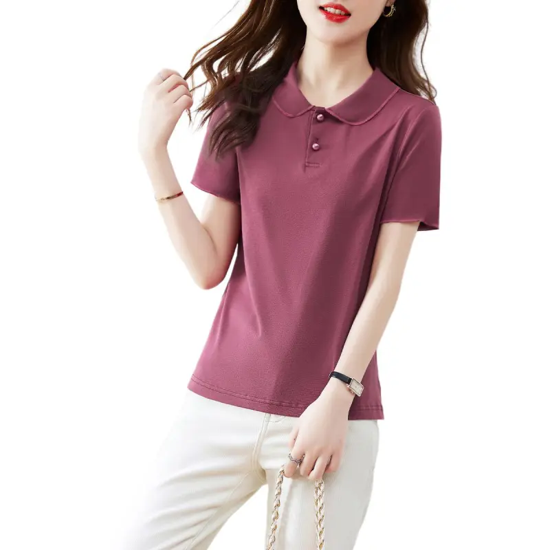 XWI T Shirt Women's Dark Reddish Purple-4