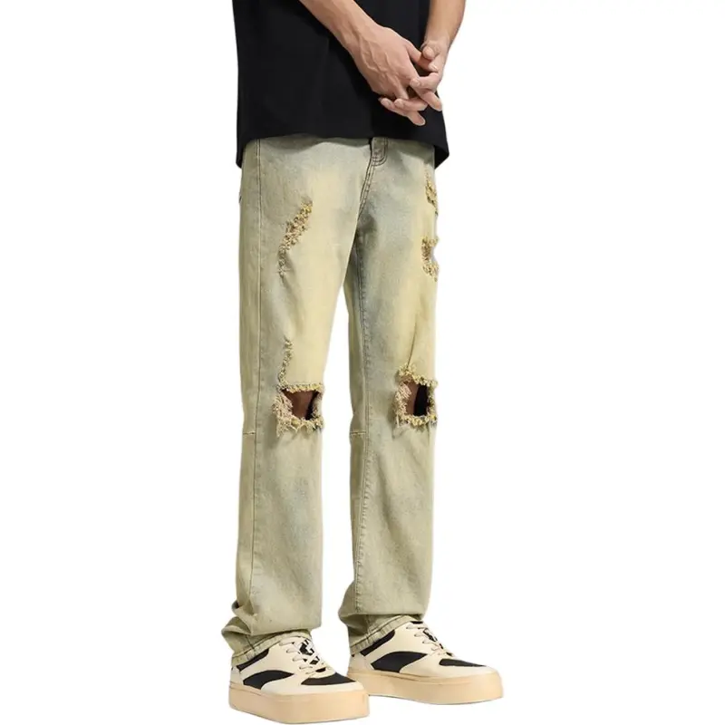 KVIV Jeans Men Yellow Mud--1