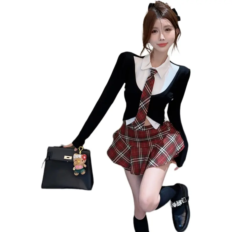 Mu Xiao Xin Two Piece Skirt Sets Women's-2