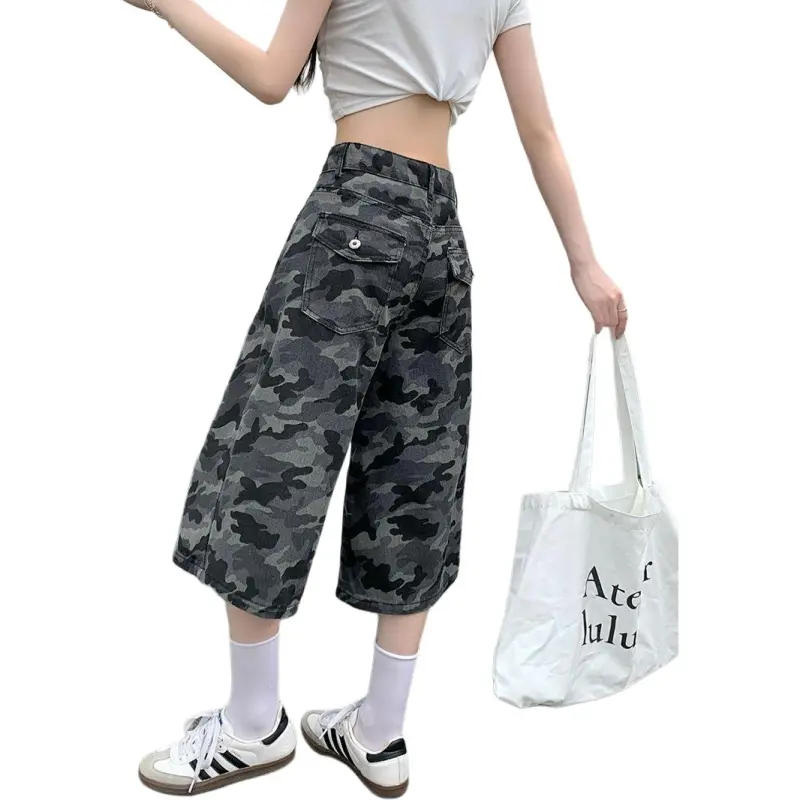 GOSO Cargo Shorts Women's Camouflage Gray-2