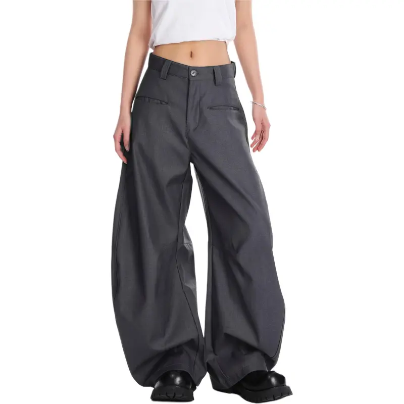KVIV Suit Trousers Men Gray -1