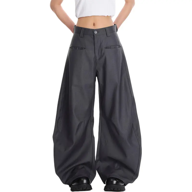 KVIV Suit Trousers Men Gray -2