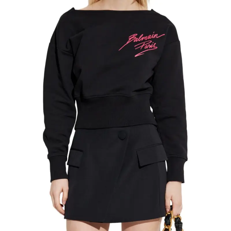 BALMAIN Cropped Sweatshirt-4