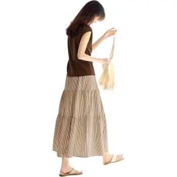 XWI Skirt Set Women's Brown Top/Coffee Skirt