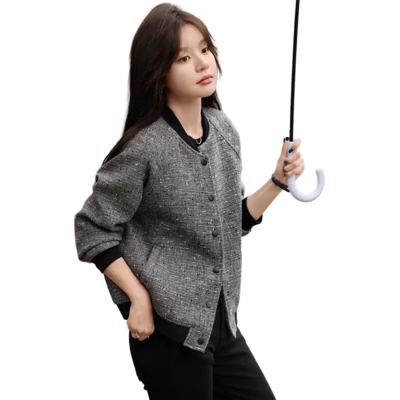 Mo Han Yi Mei Jackets Coats Women's Light Heather Gray-1