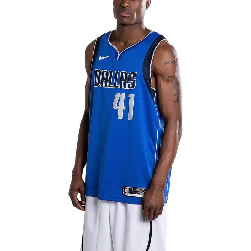 Nike x NBA Dallas Mavericks SWINGMAN JERSEY NOWITZKI Basketball Jerseys Men's Blue/Collegiate Blue-1