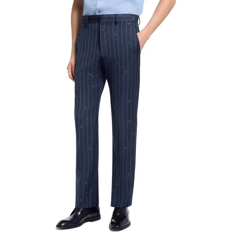 LOUIS VUITTON Gaston SS25 Casual Pants Men's Blue-1