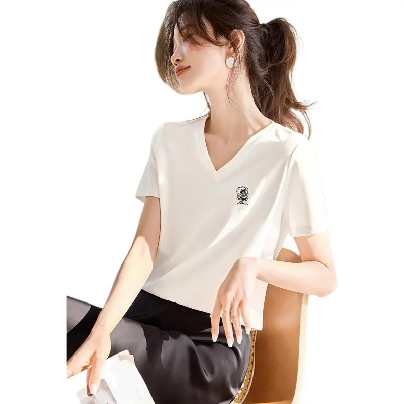 Mo Han Yi Mei T Shirt Women's White-4