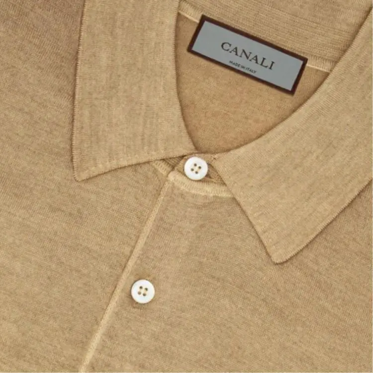 Canali Polo Shirts Men Yellow-4