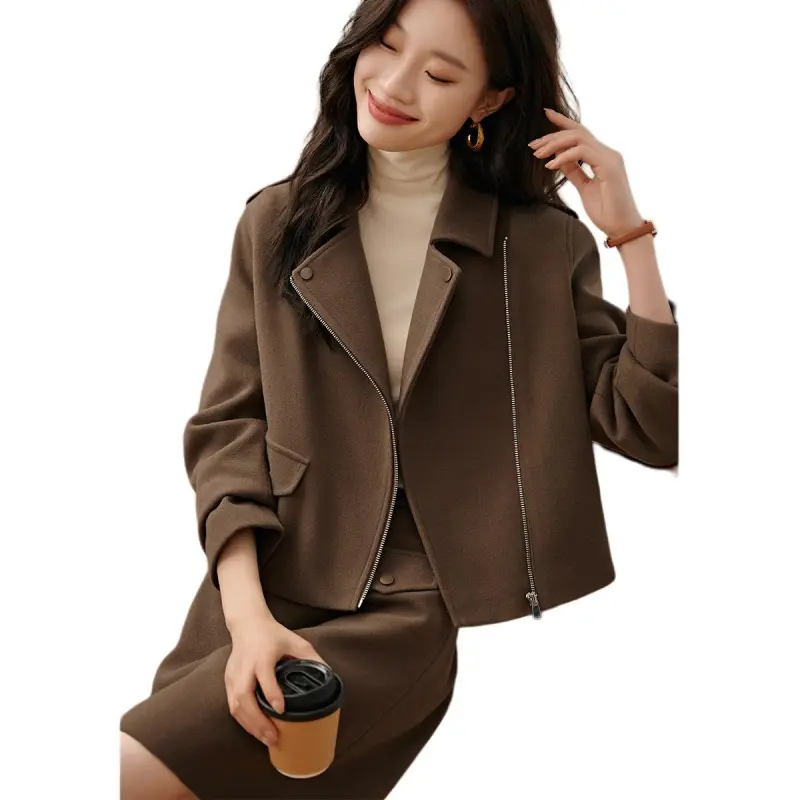 Mo Han Yi Mei Skirt Set Women's Coffee Brown-5