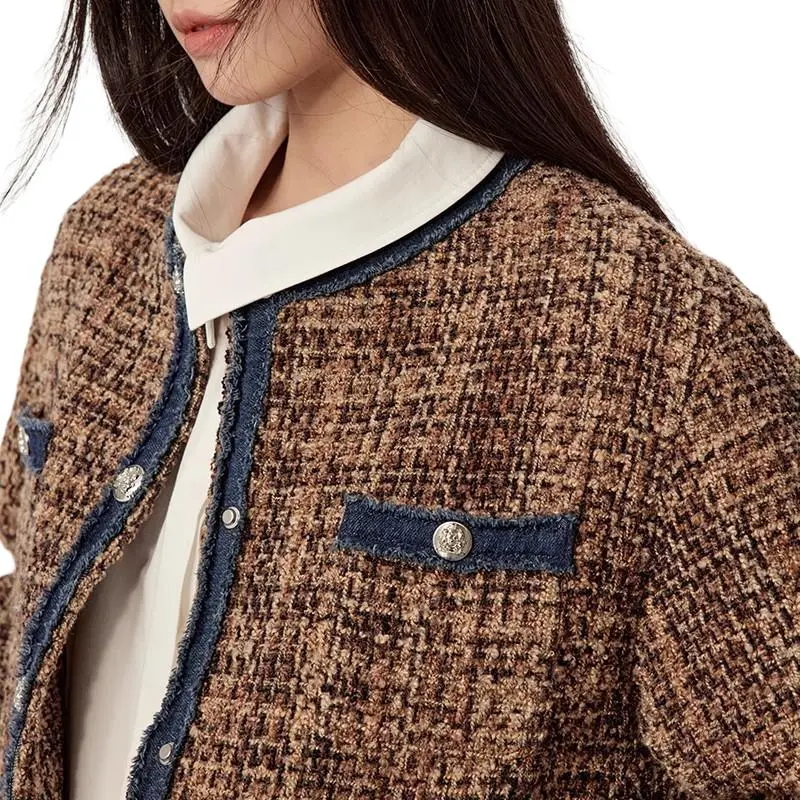 Omont Jackets & Coats Women's Coconut Brown Coffee-1