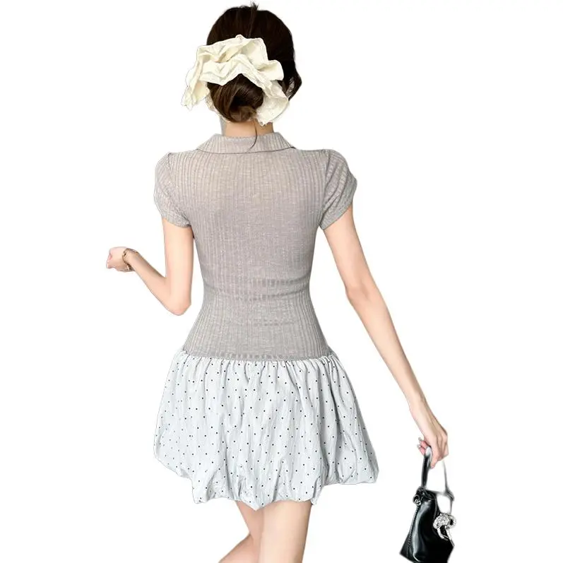 Garbege Short Sleeved Dress Women's-1