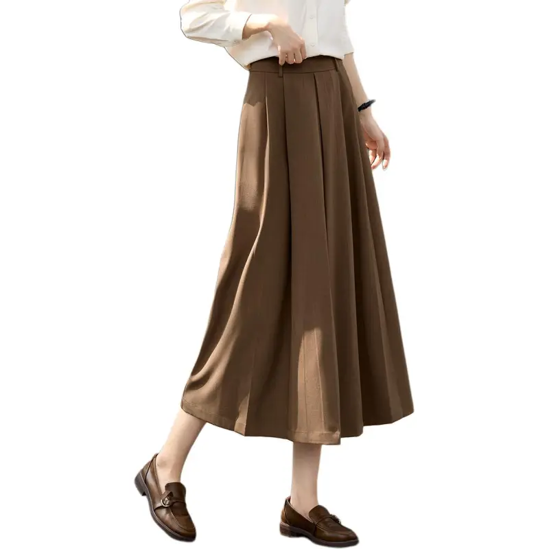 Mo Han Yi Mei Casual Long Skirt Women's Khaki Green-1