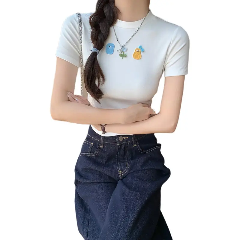 Mu Xiao Xin T Shirt Women's White-5