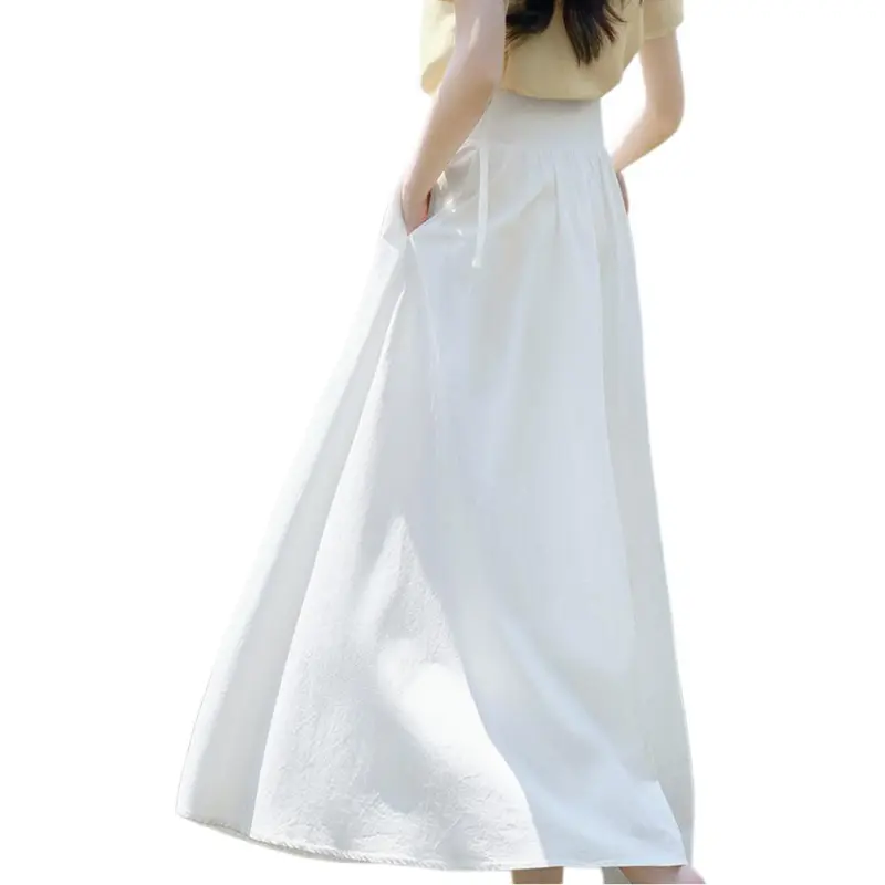 XWI Casual Long Skirts Women's Raw White-2