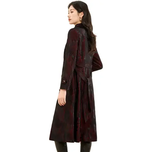 Mylan Trench Coat Cinched Waist Women's Red Collection Brand, Stay Updated With Event Alerts