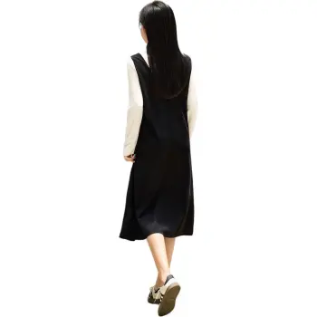 Mo Han Yi Mei Long Sleeved Dresses Women's Black & White