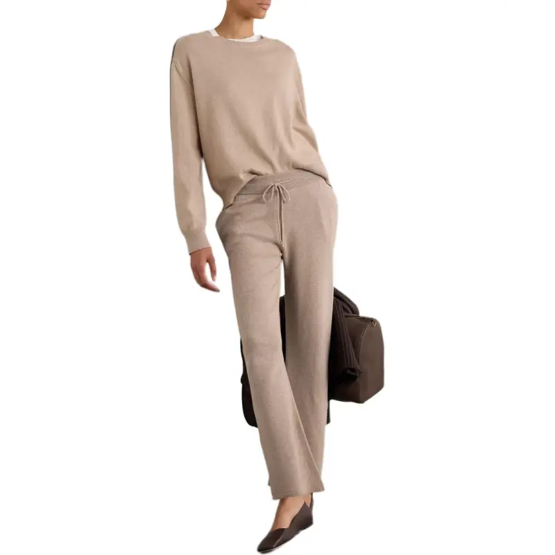 NILI LOTAN Knitted Sweatpants Women's Beige-1