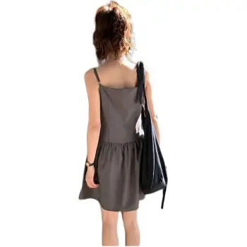 GOSO Slip Dresses Women's Gray