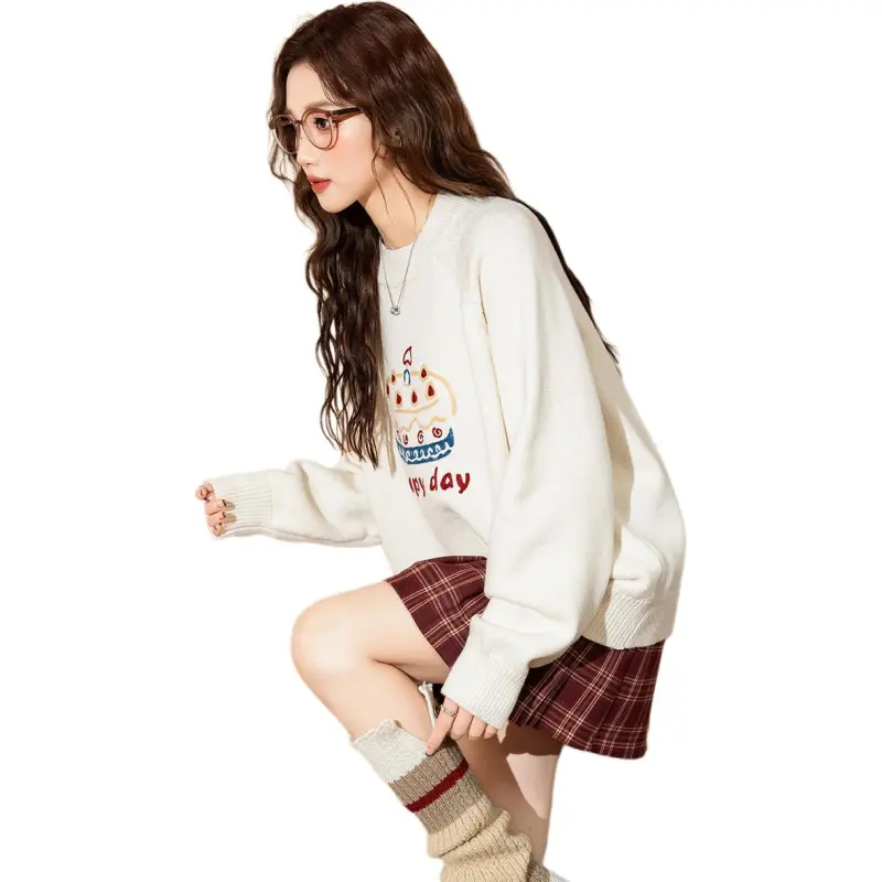 Tonlion Sweater Women's Cream Yellow-2