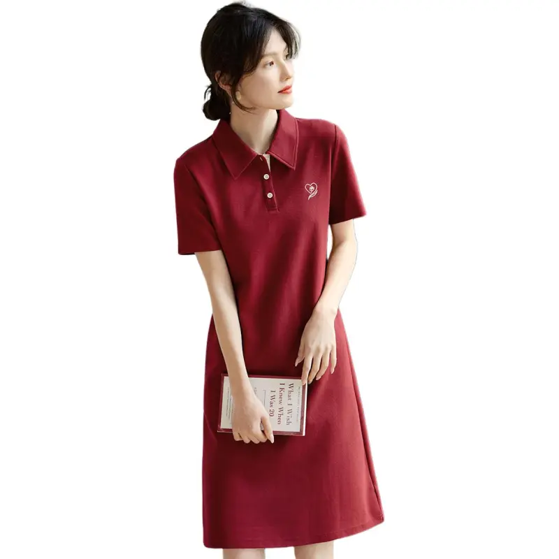XWI Short Sleeved Dress Women's Angora Red-3
